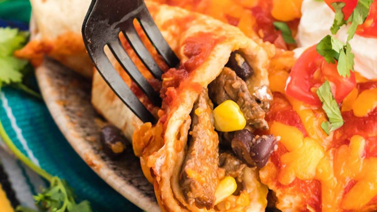 Steak & Beef Enchiladas – A Leftover Steak Recipe.