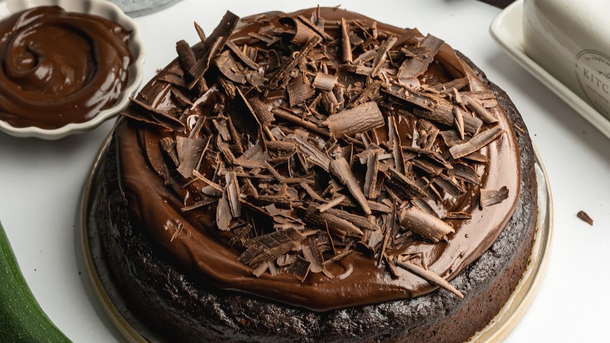 Vegan Chocolate Courgette Cake.