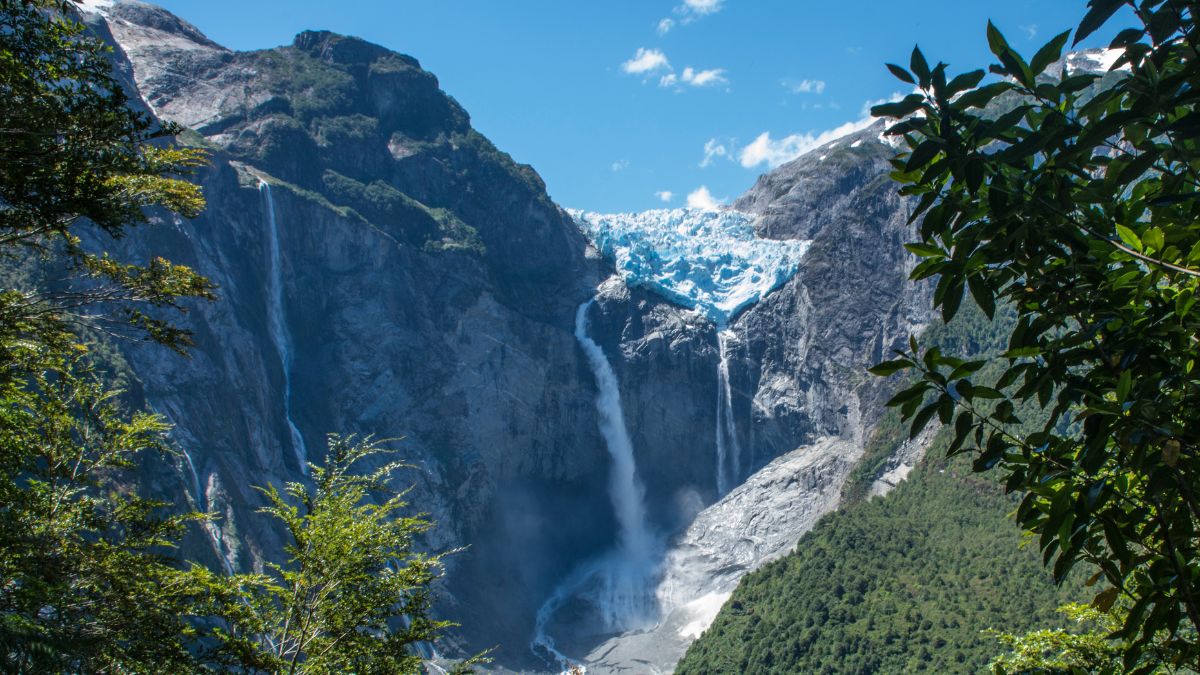 Ventisquero Colgante (Hanging Glacier) in Queulat National Park, Patagonia, Chile