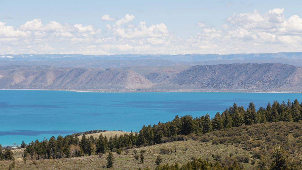 View of the Bear Lake, Idaho, Utah, USA.