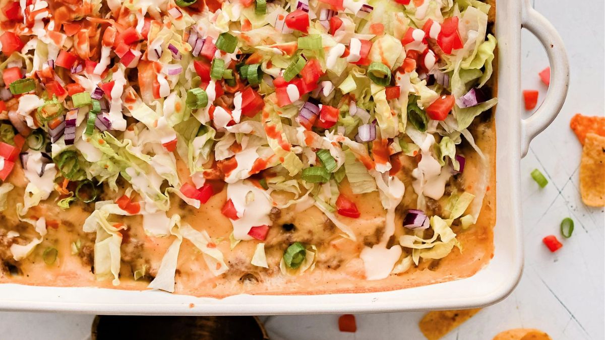 Walking Taco Casserole.