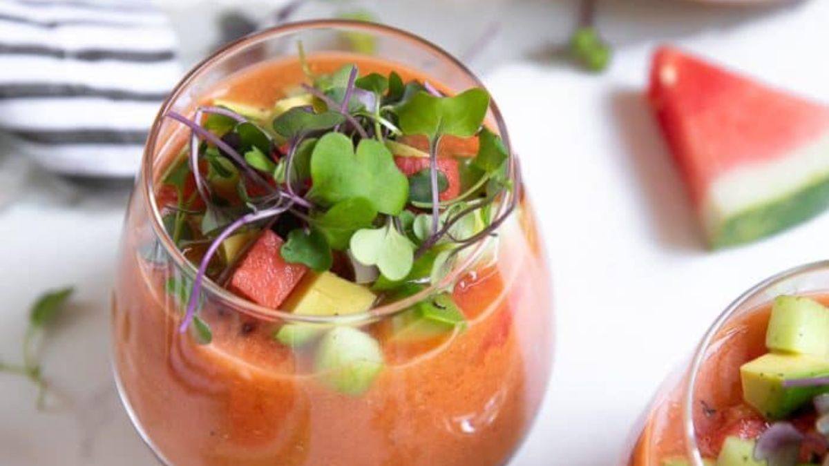 Watermelon Gazpacho Recipe.