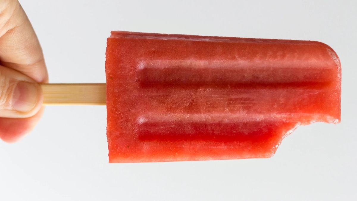 Watermelon Strawberry Popsicles.