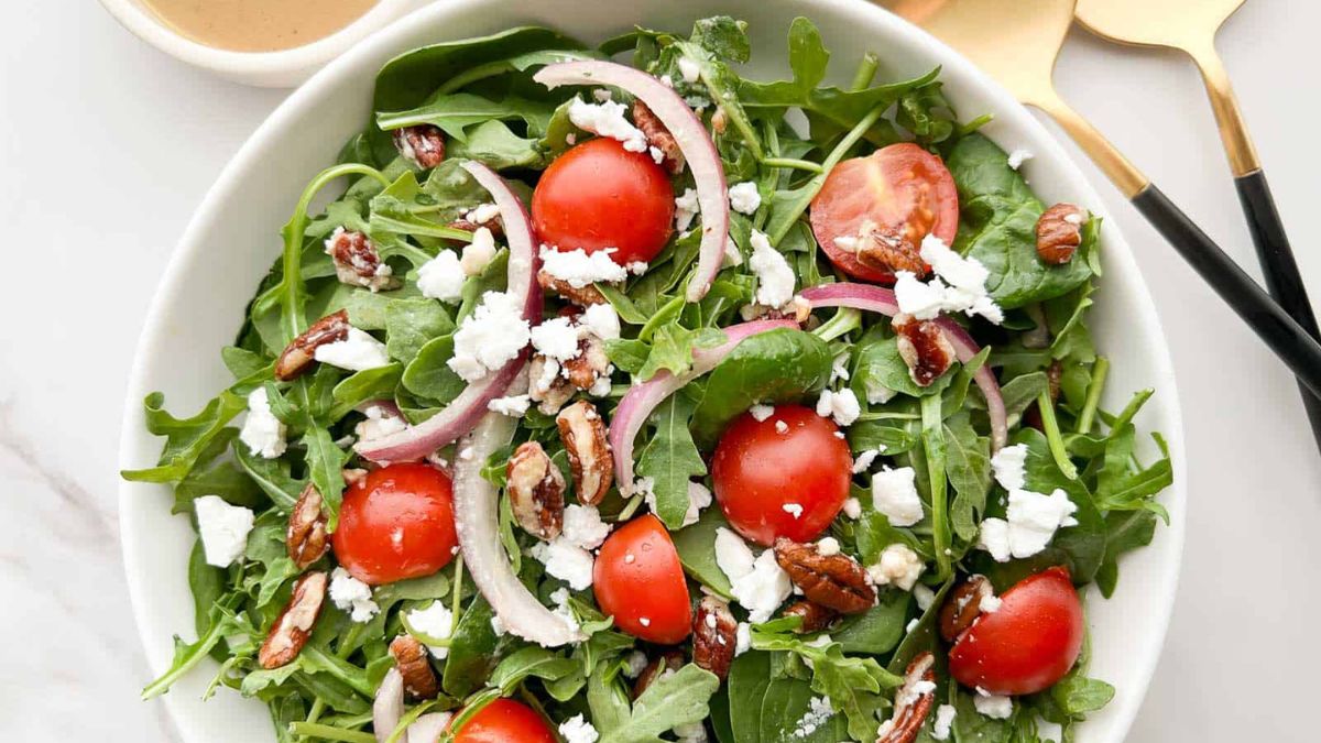 Arugula and Spinach Salad.