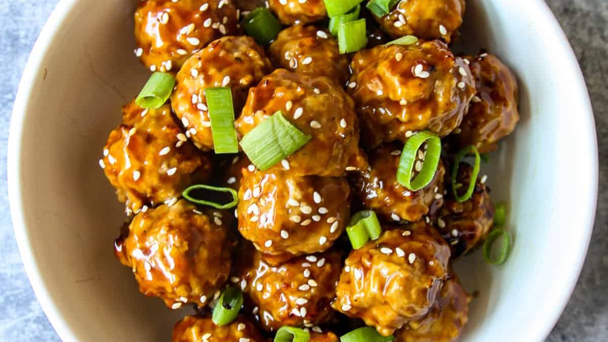 Asian Chicken Meatballs.