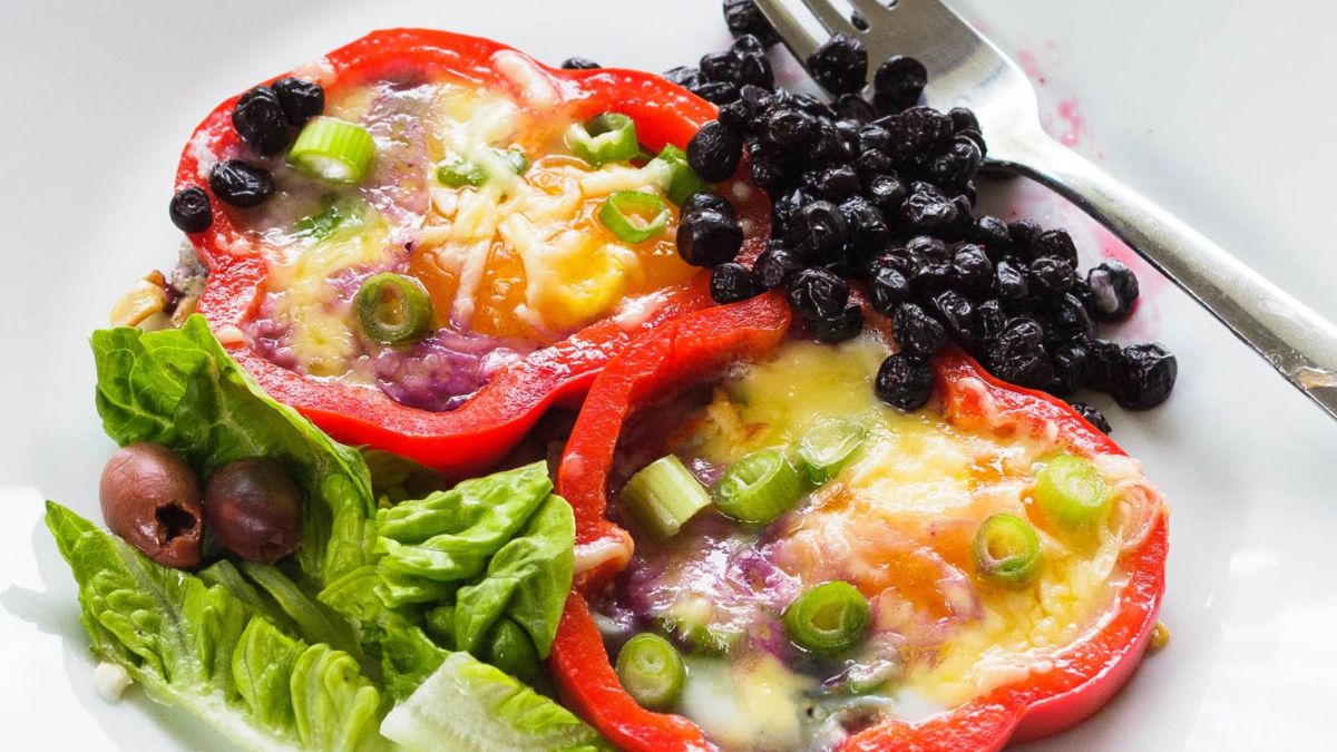 Bell Pepper Fried Eggs.