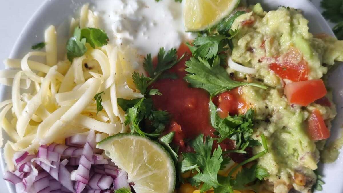 High Protein Cottage Cheese Taco Bowl.