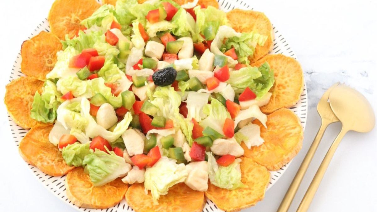 Roasted Sweet Potato and Chicken Salad.