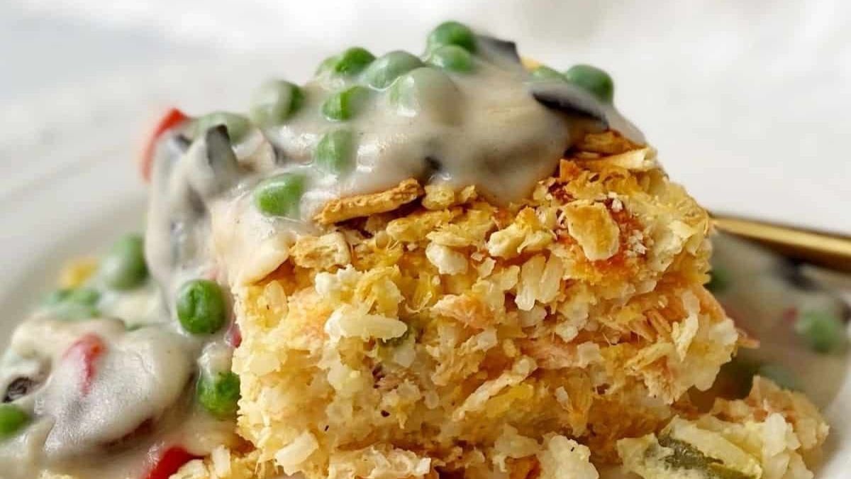 Salmon Loaf with Cream Sauce.