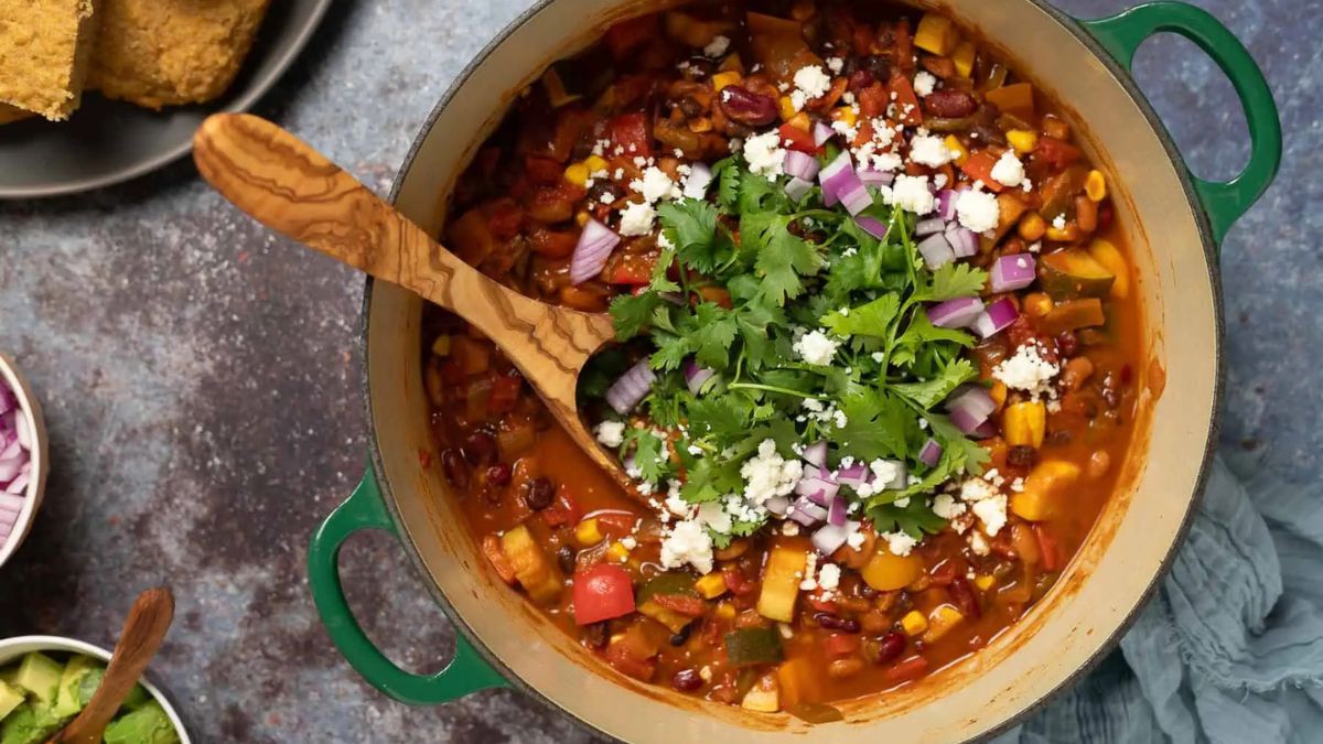 Smoky Vegetarian Chili With Beans.