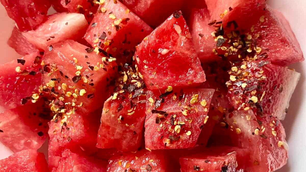 Sweet & Spicy Watermelon Salad.