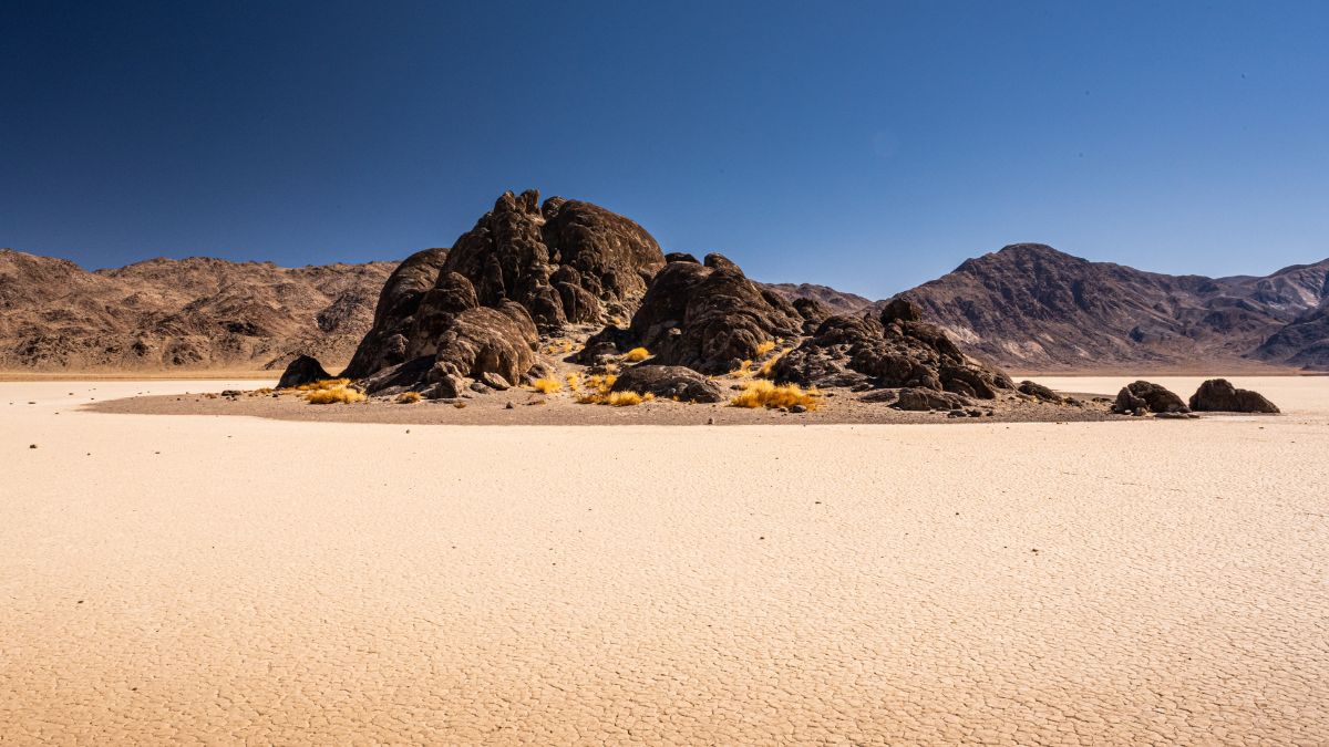 The Grandstand Formation Island On The Racetrack Playa in Death Valley National Park