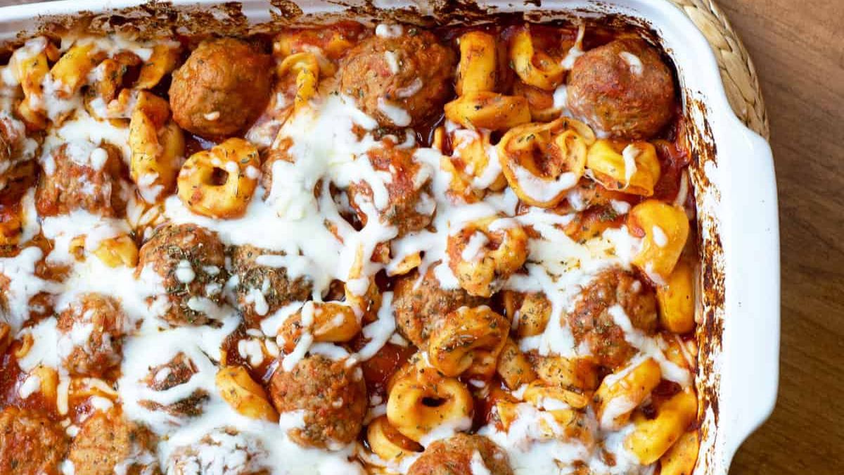 Tortellini Meatball Bake.