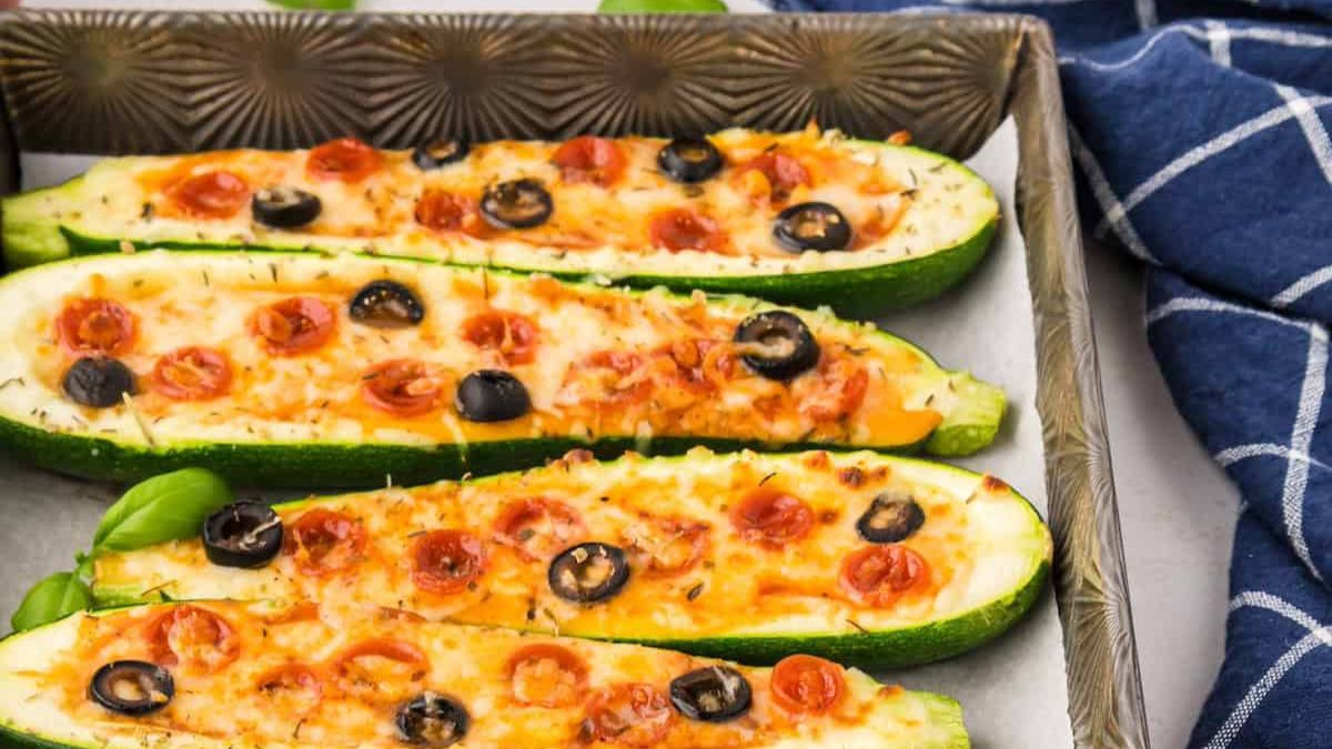 Zucchini Pizza Boats.