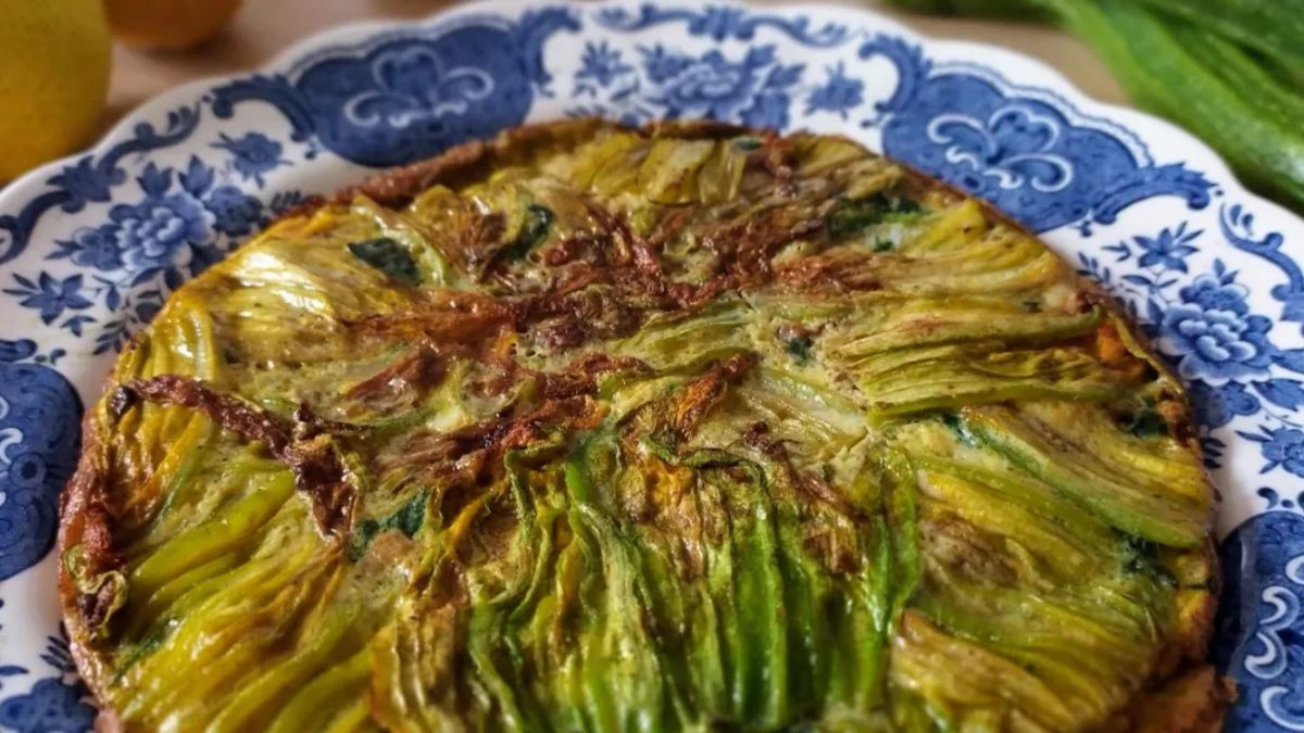 Zucchini and Blossom Frittata: A Roman Springtime Symphony.