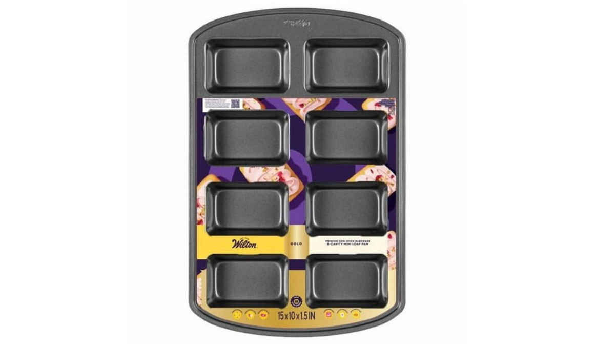 Wilton Gold Mini Loaf Pan .